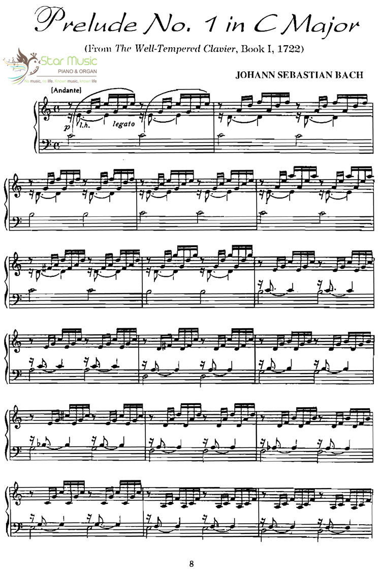 Prelude no 1 in c major